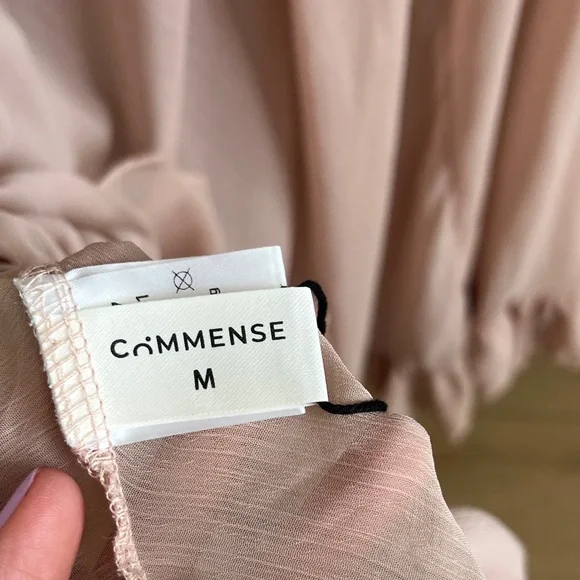 Commense Blush Ruffled cape dress with slip underneath - Picture 5 of 7